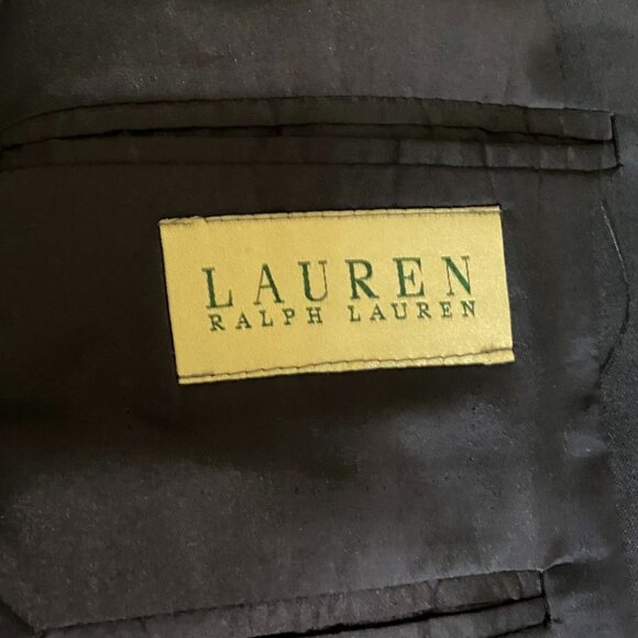 Lauren Ralph Lauren Mens Blazer Jacket 38R Black Wool 2-Button Single Breasted - Picture 3 of 16